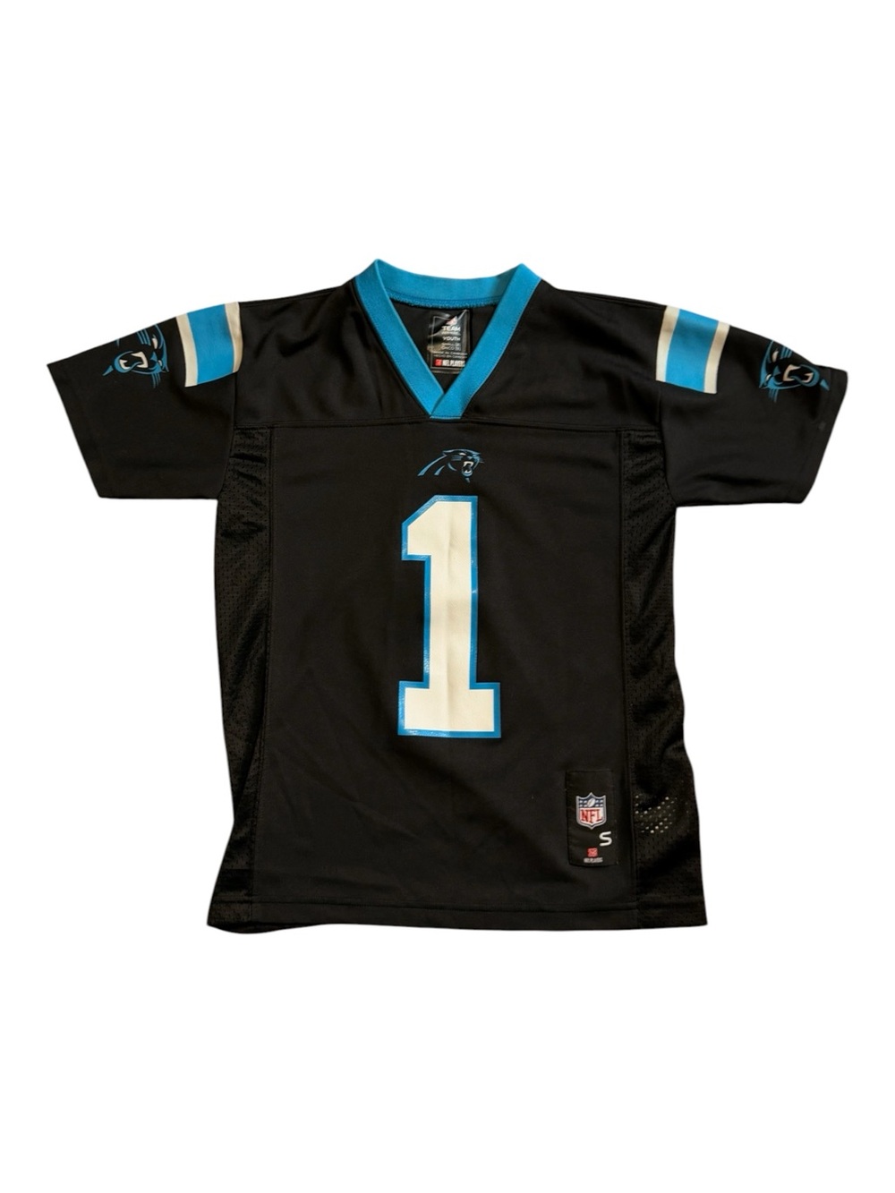 NFL Team Apparel Youth Cam Newton Carolina Panthers Jersey Size 8